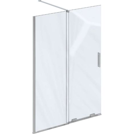Ravak Roll - Duschtrennwand Walk-In 100x195 cm, Chrom/Klarglas X9WVA0C00Z1 (1/5)
