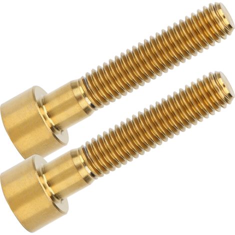 Lot de 2 vis M6x30 mm pour potence de guidon de vélo de route/VTT, vis de fixation pour jeu de direction, couleur or (1/5)