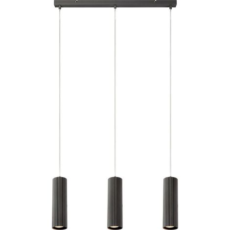 Markslojd COSTILLA Suspension Plafonnier Barre Droite 3 Lumières Gris Foncé (1/3)