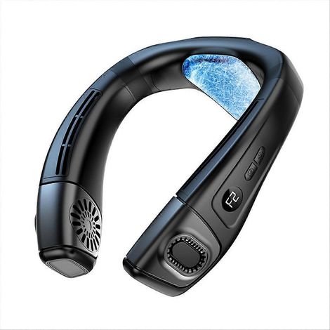 Ventilateur de cou avec ventilation, batterie rechargeable 5200 mAh, noir. (1/5)