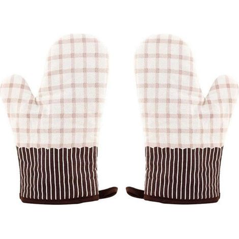 MINKUROW Guantes De Cocina Para Horno Guantes Resistentes Al Calor Para Horno De Microondas Guantes Antideslizantes De Algodón Utensilios De Cocina Anti-Calor Para Cocinar En Barbacoa Guantes De Prote (1/5)