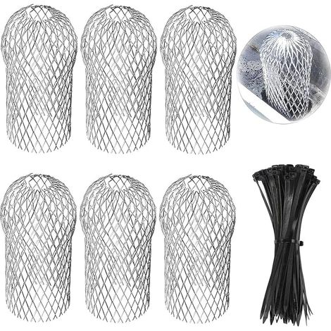 6 x Gutter Filters, 9 cm x 17 cm/3.5 x 6.7 inches Aluminium Gutter Con with 25 Self-Locking Plastic Ties, Metal Gutter Guards, Leaf Filter (1/5)