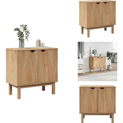 Flurschrank OTTA 75x40x75 cm Massivholz Kiefer - Flurschrank - Flurschränke - Flurmöbel - Dielenschrank (1/5)