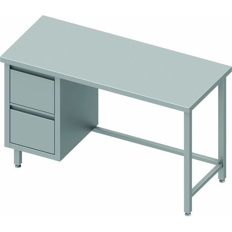 Table Inox Avec Tiroir A Gauche Sans Dosseret - Gamme 600 - Stalgast