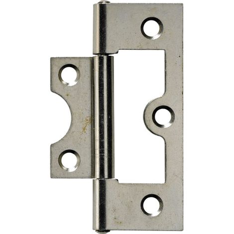 Hettich Lamellentürscharnier 63 x 25 mm, vernickelt, 2 Stück Topfscharnier