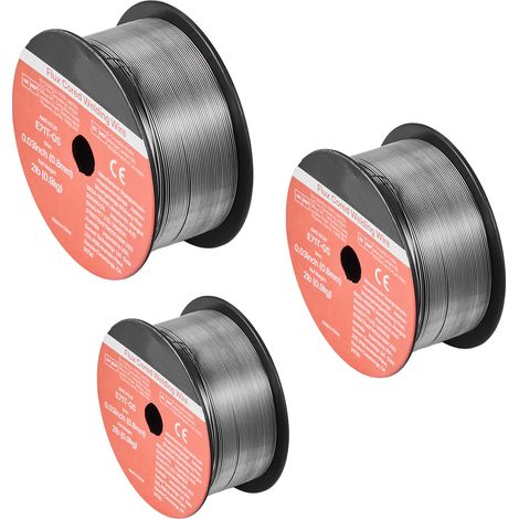 Mophorn Fil de soudage fourré sans gaz 0,8 mm, 0,9 kg par bobine, MIG E71T-GS, adapté au soudage à l'arc dans toutes les positions, auto-protégé, idéal pour l'extérieur, acier doux, faible projection (1/5)