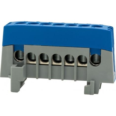Tira protectora ZPI de 7 módulos (7 x 16 mm²) IP20 AL/CU - azul F2.0389 (1/2)