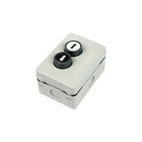 4M – Boitier de protection pour prise électrique – Boite à boutons montée descente industrielle – 2 contacts NO – En plastique pour environnements humides (1/2)