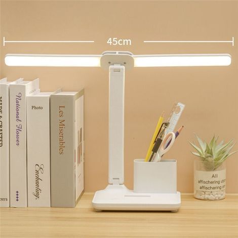 Lampe de bureau à double LED avec chargeur USB Dimmable et contrôle des couleurs Lampe de bureau pour l'éclairage du bureau, la lecture et l'étude (1/4)