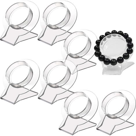 Pack of 8 Acrylic Bracelet Holders, Jewellery Holder, Bracelet Stand, Organiser Stand, Clear Jewellery Stand (1/5)