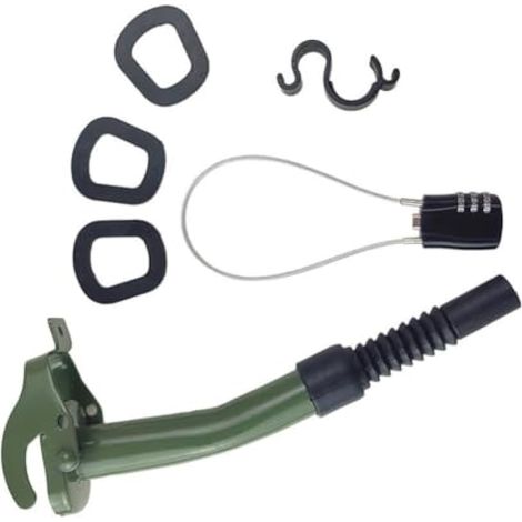 Distributeur d'huile en acier inoxydable avec bec rotatif, joint anti-fuite et anti-débordement pour les bidons de carburant industriels et agricoles pour 5 L, 10 L, 20 L (ensemble vert) (1/5)