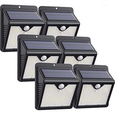 Lampe Solaire Extérieur - FOLAYA - 6 Pack 150 LED - 1000 lumens - Détecteur de Mouvement - Étanche (1/4)