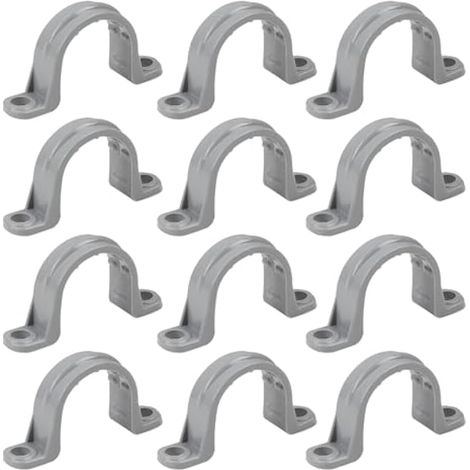 Lot de 12 colliers de serrage en plastique PVC pour tuyaux en PVC, conduits et cables en PVC respectueux de l'environnement (1/5)