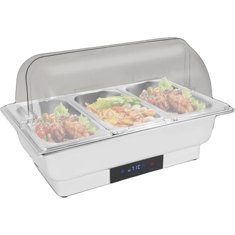 Scaldavivande, serbatoio dell'acqua da 15,85 Qt, vassoi per alimenti da 9,51 Qt, potenza 600 W, tensione 220 V, comandi touch. (1/5)