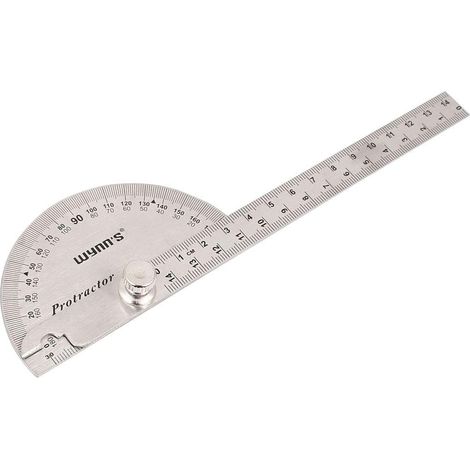Edelstahl Rundkopf 0-180 Grad Winkelmesser métrique 14 cm linéaire argent tonne (97175878711d0e3acf0 (1/2)