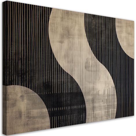 Tableau sur toile Tableau sur toile Abstraction rétro beige 60x40 (1/5)