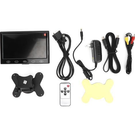 7-Zoll-HD-IPS-Überwachungsmonitor mit HDMI-, VGA- und AV-Eingängen für Rückfahr- und Parksysteme universelles 100–240-V-Netzteil (1/5)