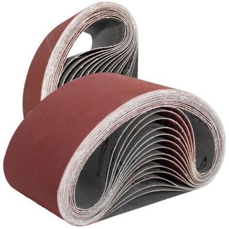 [JAMAIS UTILISÉ]10 pièces Bandes abrasives 75 x 533 mm. Ensemble de Bandes Abrasives,pour ponceuses à bande, métal,bois,polissage （80 Grain） (1/4)