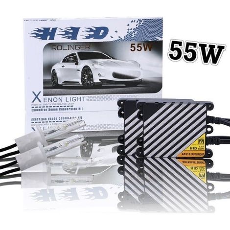 TRADE SHOP - Kit Xenon Rollinger 6000k 55w H7 Hid Fari Luce Alta Luminosita Auto Centralina - (1/4)