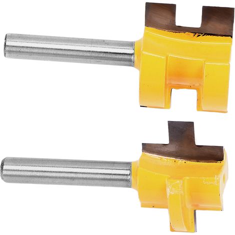 2-teiliges Fräser-Set mit T-Nut- und Nutfräsern für die Holzbearbeitung, 1/4-Zoll-Schaft (1/5)