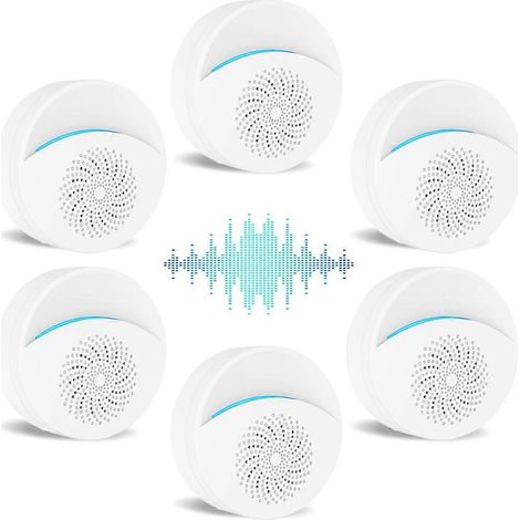 Lot de 6 répulsifs ultrasoniques à brancher, pour insectes, cafards, souris et autres nuisibles, pour maison, bureau, hôtel - Prise européenne