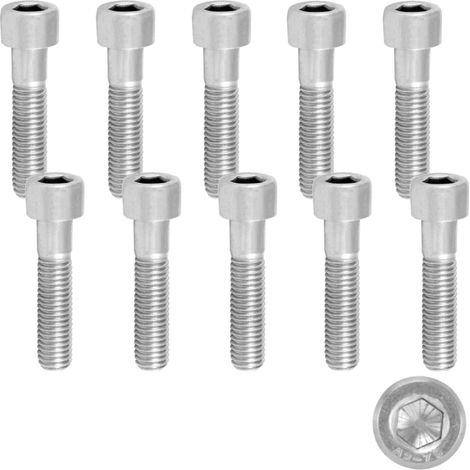 10x Vis métaux CHC (BTR) acier inoxydable A2 norme DIN 912 RVS empreinte 6 pans creux hexagonale, M4x12