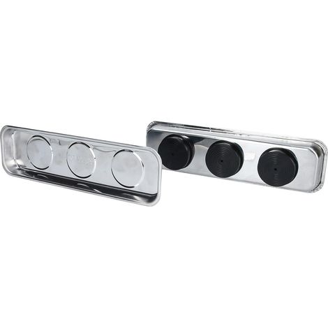 Bandejas magnéticas de acero inoxidable - 65x226 mm - 2 unidades (1/5)