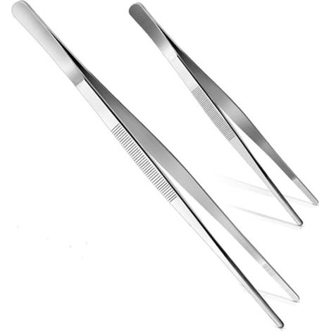 2 Pièces Pince Cuisine 30 cm et 20 cm, Pince Cuisine Inox Professionnel, Pince de Cuisine pour Cuisiner Griller et Cuire (1/5)