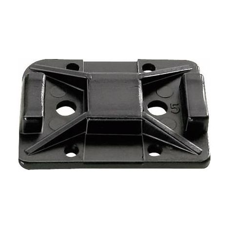 HellermannTyton TY8G1S-W-C1 Support de câble noir auto-adhésif (1/2)