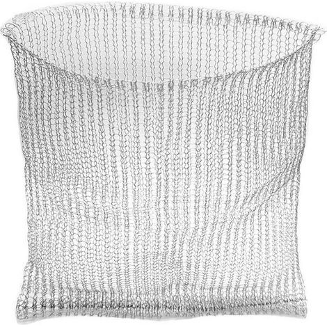 Lntyq Sac en maille tricotée en fil d'acier inoxydable 304, pochettes pour racines, panier pour jardin intérieur et extérieur, cour, légumes, maille en acier inoxydable 304 (1/4)