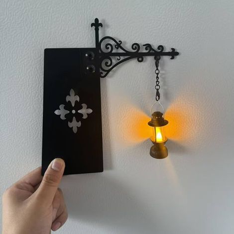 1 Lampe-lanterne décorative pour étagère - Éclairage décoratif pour étagère - Décoration de maison pour les fêtes, Halloween et Noël - Cadeau idéal - Lampe-lanterne pour étagère - C (1/4)