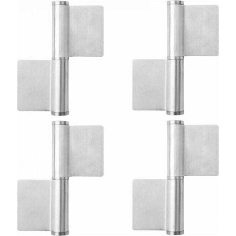 4-pack weld-on hinges, stainless steel weld-on hinge for metal doors, heavy-duty hinge for garden gates and machinery (1/3)