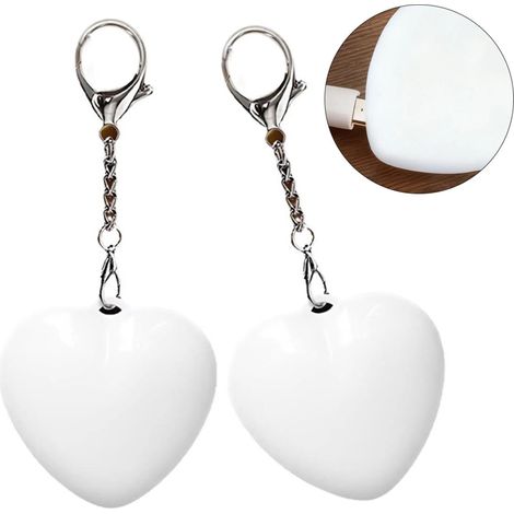 4 luci LED per borsa con sensori – Luce per borsa ricaricabile a forma di cuore, luce LED automatica per borsa, regalo perfetto (1/4)