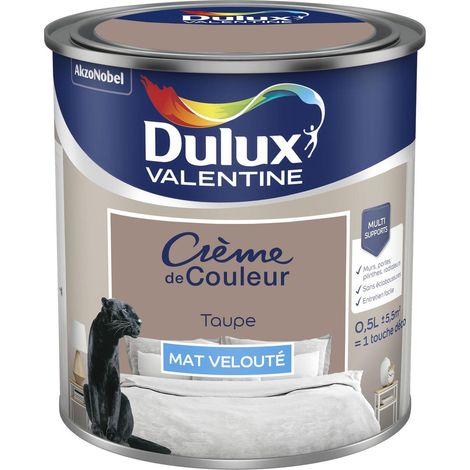 [PROMO] Peinture Crème De Couleur Mat Taupe 0,5 L - Dulux Valentine (1/5)