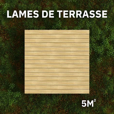 Kit Terrasse PVC BELLAME 5 m² (222 x 14,5 x 2,2 cm) - Chêne Coriandre