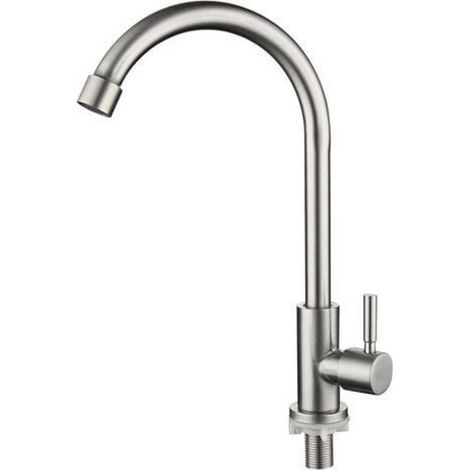 Robinet de cuisine en acier inoxydable, eau froide uniquement, KLB (1/5)