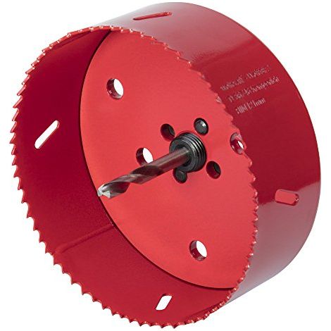 wolfcraft Sega a tazza BIM I 5497000 I Per materiali per costruzioni a secco, legno, plastica e metalli, profondità di taglio 40 mm