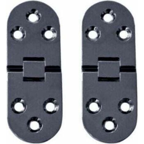 10 Pièces Charnières de Table Pliantes Plat Porte Cabinet Pliable Charnières Alliage Zinc Charniere Porte Placard,Round Edge Charnières pour Porte de Meuble avec vis,pour Table de Cuisine,Meu (1/4)