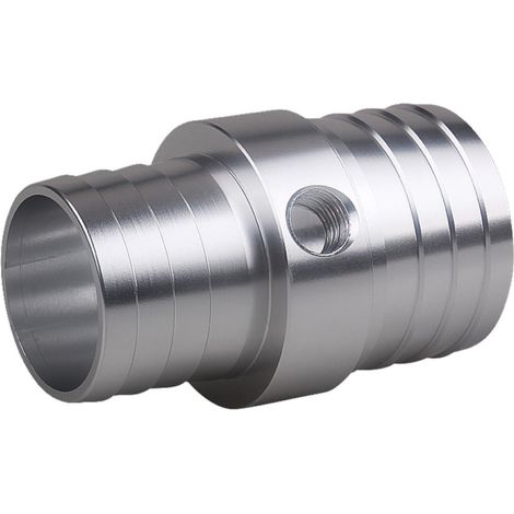 Raccord Cannelé pour Durite de Radiateur, Connecteur de Tube à Vapeur, Alliage D'aluminium Argenté, Port Npt 1/8, pour Durite de Radiateur et Flexible de Servofrein (1/4)