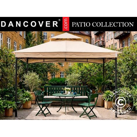 Gazebo Horus, 3x3.7 m, Beige - Dancover