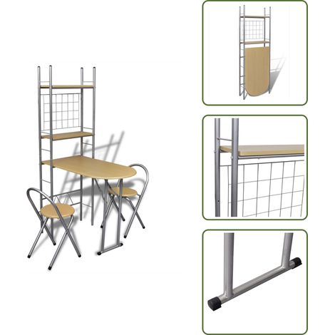 Jeu de bar petit-déjeuner pliable avec 2 chaises - Petit déjeuner (1/5)