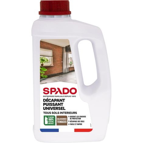 Décapant surpuissant sol - Remise à neuf avant protection - Dissout les couches de toutes les protections - Facile & rapide - Pour tous types de sols - Parfumé - 1L - Fabriqué en France (1/5)