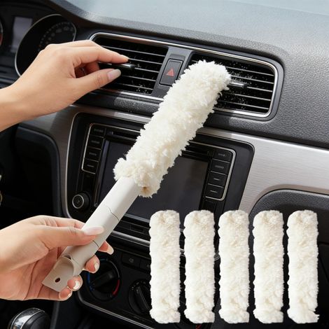 Plumeau Lavable, Vadrouille en Microfibres Contre PoussièRe, Brosse de Nettoyage Stores VéNitiens, Attrape-PoussièRe Doux pour Toute (1/4)