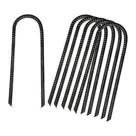 8pcs Ancres de Trampoline en U Acier Renforcé Piquets de Fixation Solide Bleu Lot de Fixations pour Jardin (1/5)