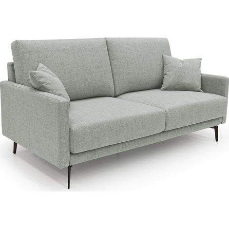 Saturno Divano moderno in tessuto morbido impermeabile T03 140 cm grigio chiaro