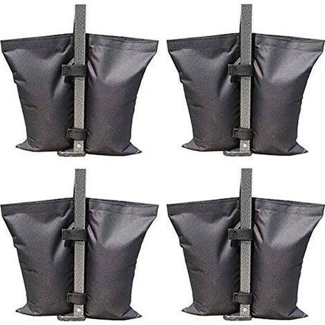 Sac de lestage robuste de qualité industrielle avec coutures doubles pour auvent de tente dépliable ,Tente fixe sac de sable,Noir,41.5x40x34cm (1/5)