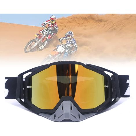 Motorradsicherheit, Offroad-Motorradbrille, Motocross-Brille, geeignet für Motorräder, Rennwagen, Offroad-Rennen, Dirtbikes, Geländefahrzeuge, Ski- oder Jethelme (1/5)