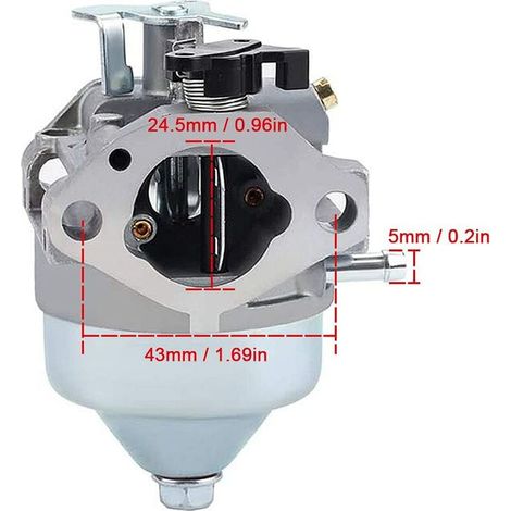 Vergaser-Reparatursatz GCV190 für Honda Rasenmähermotoren GC190, GCV190A, GV190LA, HRB217, HRX217, HRX217K1 und HRX217K2. Ersetzt die Teilenummern 6100-Z0Y-813, 16100-Z0Y-812, 16100-Z0Y-811 und 16100- (1/5)