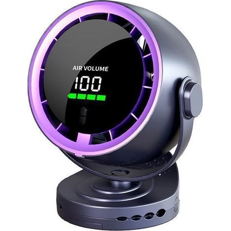 1 ventilateur pince silencieux, rechargeable avec télécommande & écran tactile, 100 vitesses, tête rotative 720°, pour bureau maison voiture