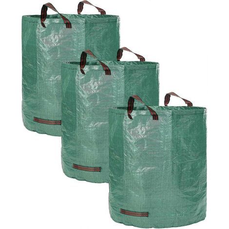 reno-Grünabfallsäcke 120 l, 3er-Pack, Höhe: 76 cm, Tiefe: 45 cm, für größere Mengen an hellem Grünabfall (1/4)